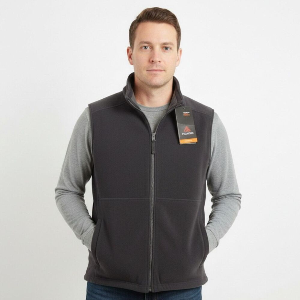 NWT Lands' End Charcoal Grey Polartec Anti-Static Fleece Vest Size XXL